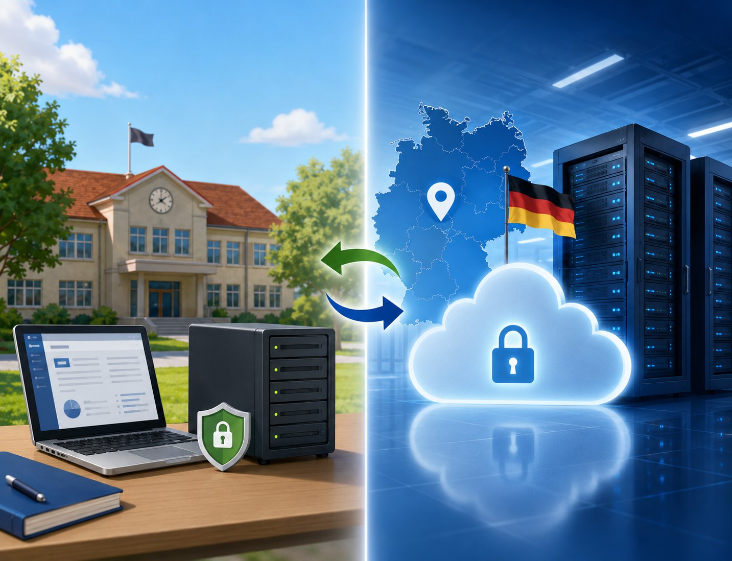 Eigener Schul-Server oder NiblyNotes-Server in Deutschland