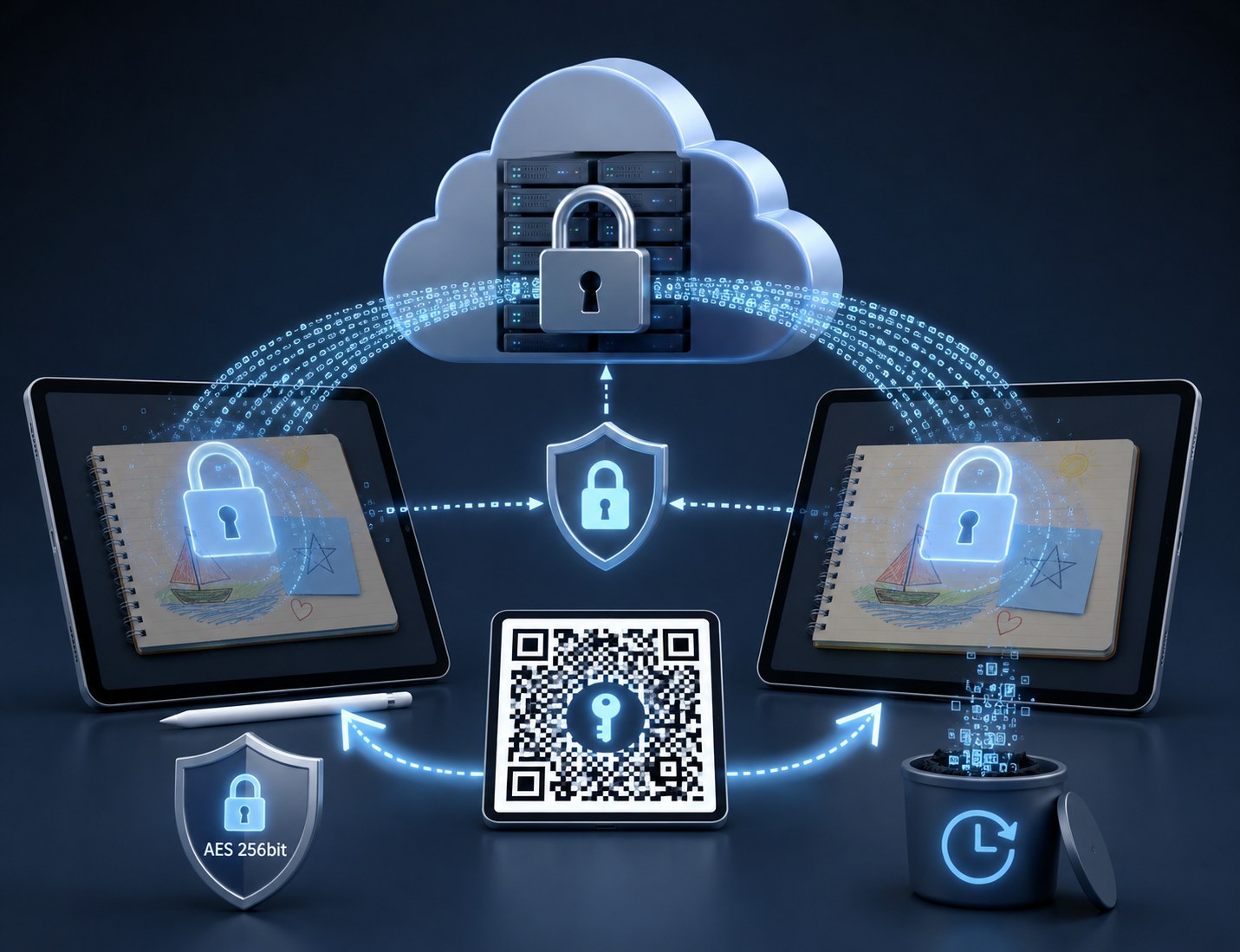 End-to-end encryption between teacher and student iPad